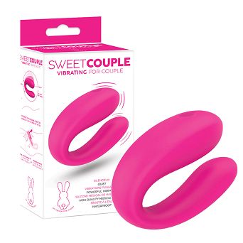 Silikonowy masażer dla par Vibrating Couple Pink