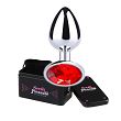 Metal Butt Plug Red rozmiar M - 6