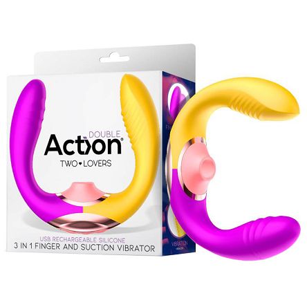 Stymulator, wibrator i masażer Two Lovers 3in1