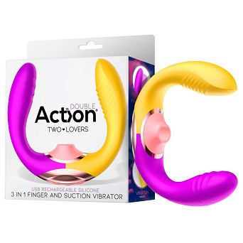 Stymulator, wibrator i masażer Two Lovers 3in1