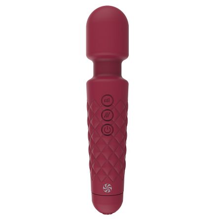 Masażer, wibrator typu wand z silikonu. Elastyczna główka i piękny czerwony kolor.