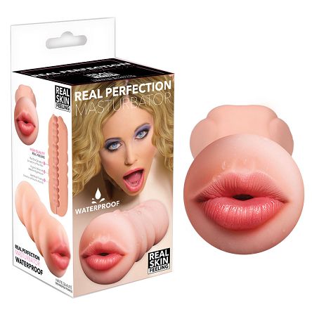 Masturbator z ustami do seksu oralnego. Super jakość.  Masturbator Bouche
