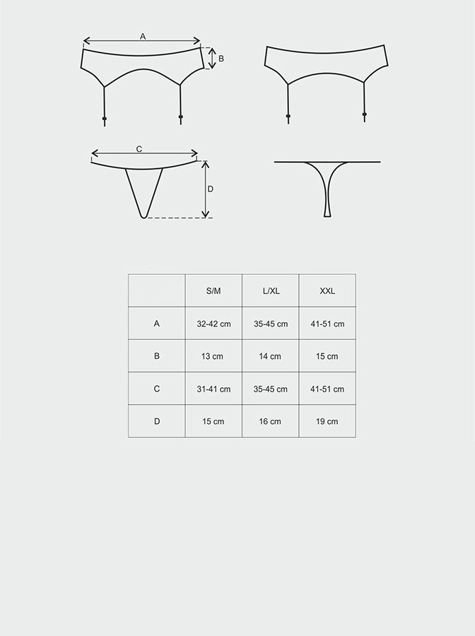 catia pas do pończoch i stringi l/xl