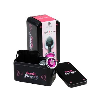 Metal Butt Plug Fuchsia rozmiar S