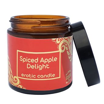 Kusząca i aromatyczna świeca sojowa do romantycznych chwil we dwoje. Zapachu rozgrzewających jabłek.