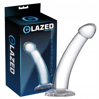 CURVED dildo na przyssawce 16 cm