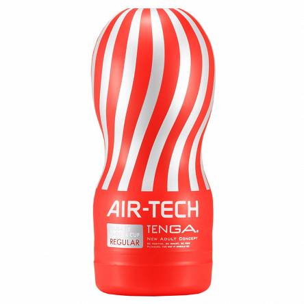 Elastyczna sztuczna pochwa, żelowy wkład do masturbacji - Tenga Air Tech Regular.