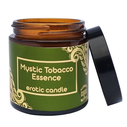 Zmysłowa świeca sojowa do romantycznych chwil. Świeca o zapachu Mystic Tobacco Essence.