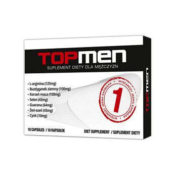 Tabletki dla mężczyzn TOPMEN Plus 10 kaps. Lepsza i silna erekcja to lepszy seks.