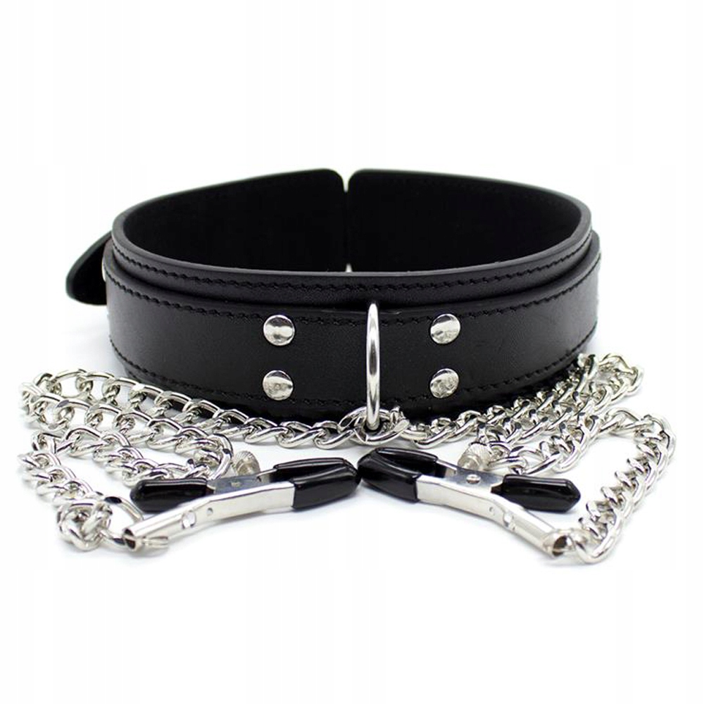 obroża collar with nipple clamps