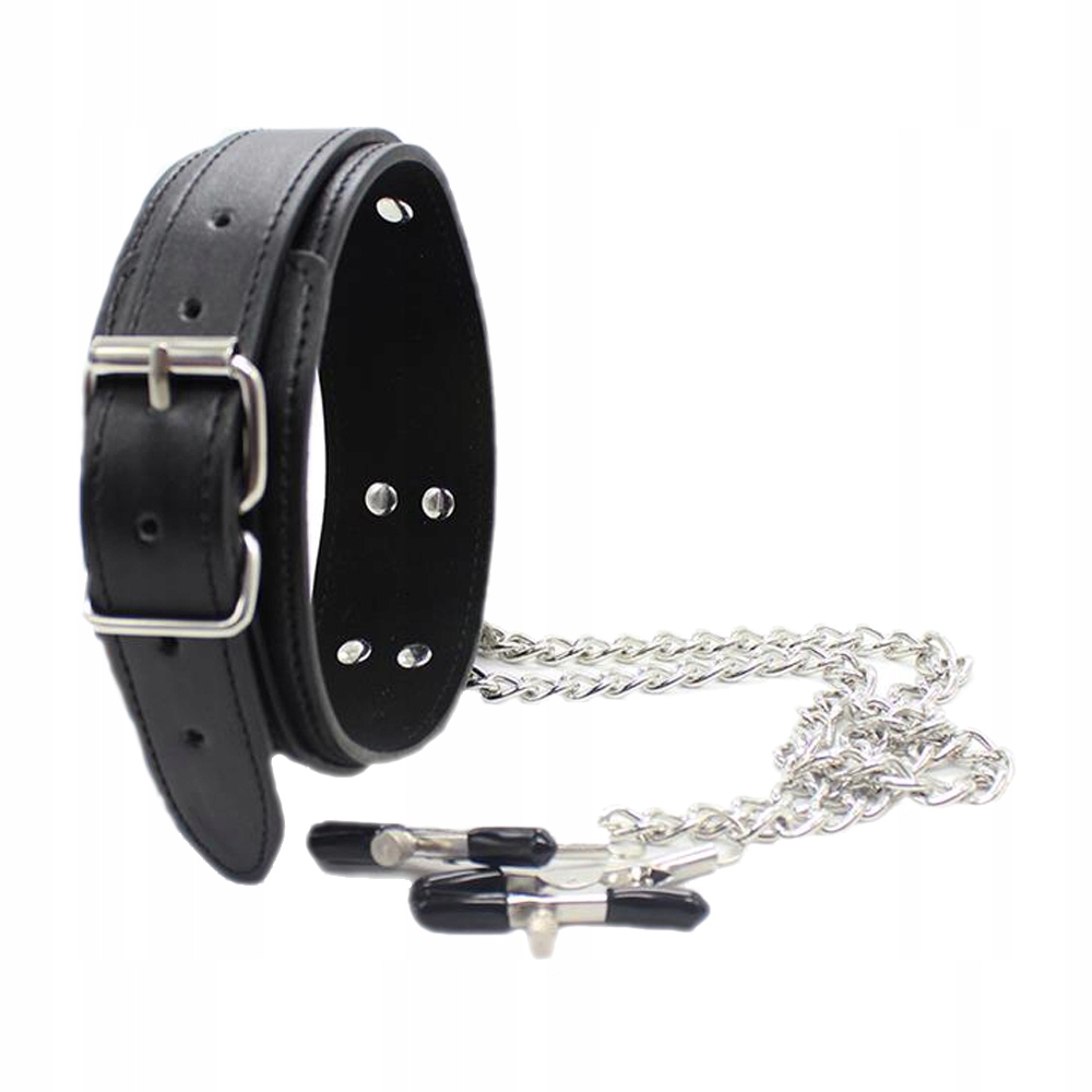 obroża collar with nipple clamps