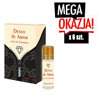 Perfumy Deseo De Amor for women, 5 ml. Zestaw 6 szt.