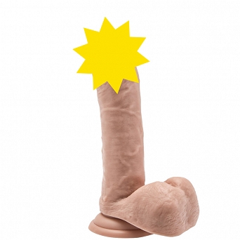 Cieliste dildo z jądrami Get Real 7''