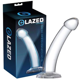 CURVED dildo na przyssawce 18 cm