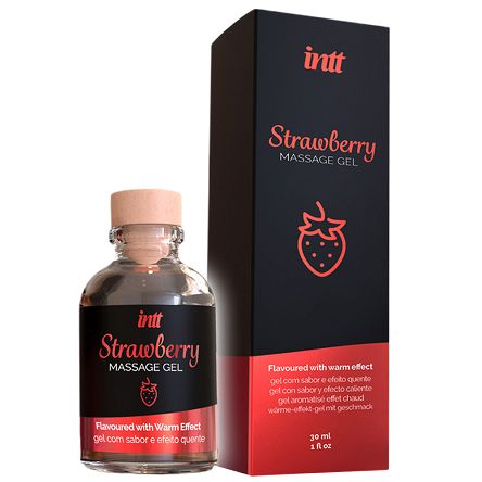 Żel rozgrzewający dla kobiet i mężczyzn, smak truskawkowy – Strawberry Massage Gel.